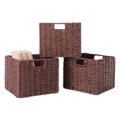 Winsome 3pc Tessa Woven Rope 3 Small Basket