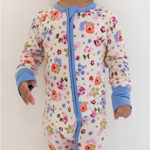 In My Jammers Zipper Romper - Clara Floral