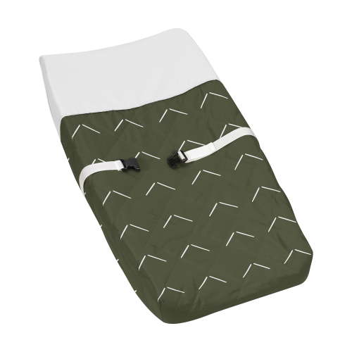 Sweet Jojo Designs Woodland Arrow Green and White Changing Pad Cover