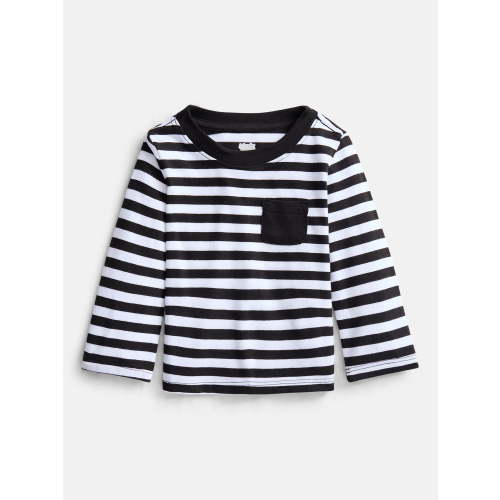 Wonder Nation Baby Boys Stripe Tee with Long Sleeves, Sizes 0-24 Months
