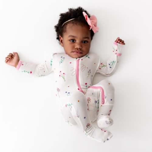 Wildflowers Zippered Footie