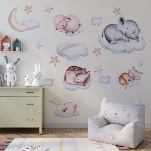 Cute Animals in the Clouds