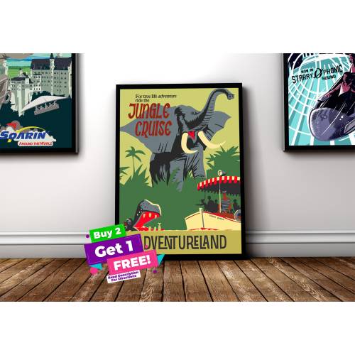 Jungle Cruise Vintage Disney Parks Poster | Disney World OR DISNEYLAND