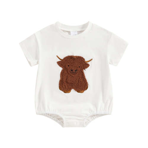 HIGHLAND CALF T-Shirt Onesie - Hazel & Bo