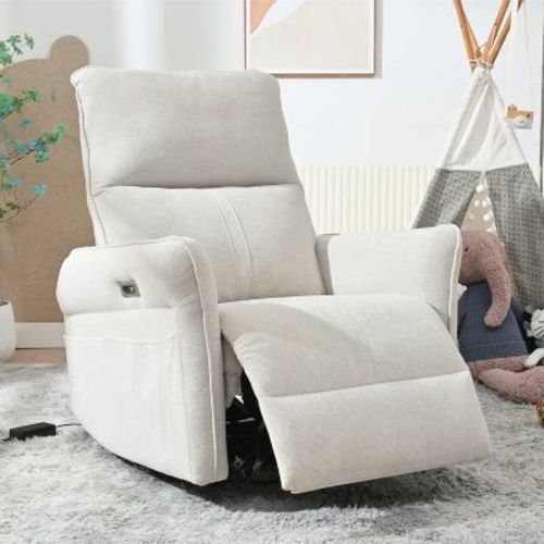 Racxily 360/270 Degrees Power Swivel Rocker Chair for Adults, Nursery Rocking Chairs,Single Sofa for Living Room