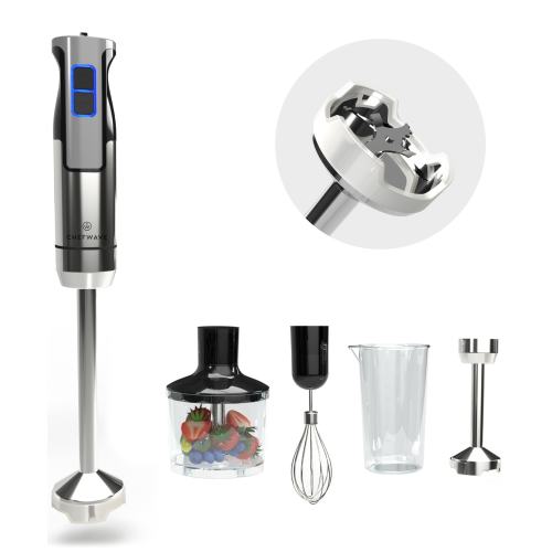 ChefWave 500 Watt 9 Speed Immersion Hand Blender with Various Attachments