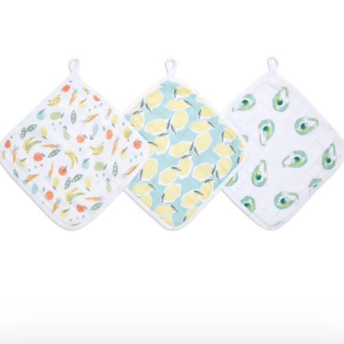 Fruit Print Washcloth Set 3pk | aden + anais