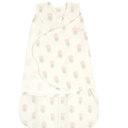 Micro-Fleece Baby Swaddle Block Flower | Newborn | HALO US