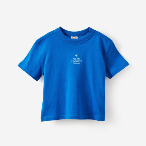 Baby Blue Baby Essential Short Sleeve Graphic Tee | Cotton On Kids United States