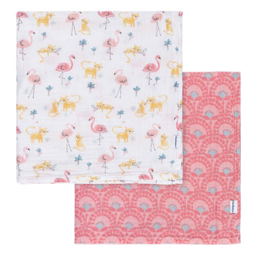 2-Pack Baby Girls Animal Geo Muslin Blankets – Gerber Childrenswear