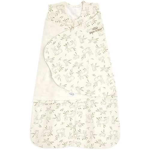 HALO SleepSack Swaddle | Cotton | 1.5 TOG | 68-75°F | 6-12 lbs |Woodland