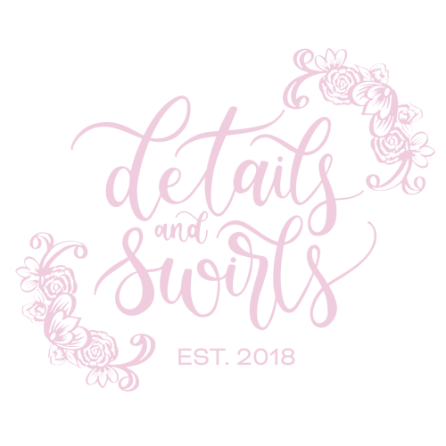 Wood Mounted Cut Out Name Sign - Details and Swirls