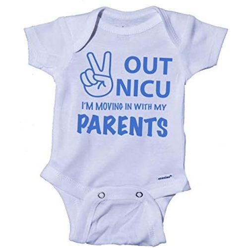 Ink Trendz Peace Out NICU I'm Going Home With My Parents NICU Baby Onesie NICU Graduate