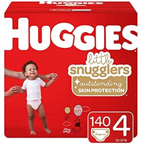 Huggies Little Snugglers Baby Diapers, Size 4, 140 Ct, One Month Supply