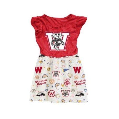 Wes and Willy Baby Girls' Wisconsin Badgers Princess Dress