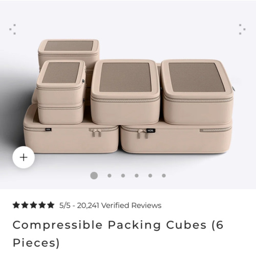 Compressible Packing Cubes (6 Pieces)