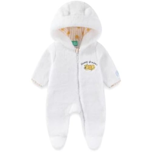 Disney Winnie the Pooh Baby Boys Hooded Pram Footies Coverall for Infants