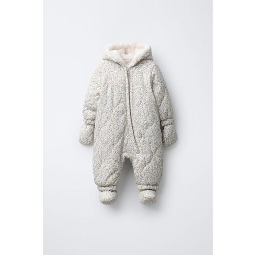 NYLON ROMPER WITH DETACHABLE MITTENS AND BOOTIES, FLORAL PRINT - Multicolored | ZARA United States