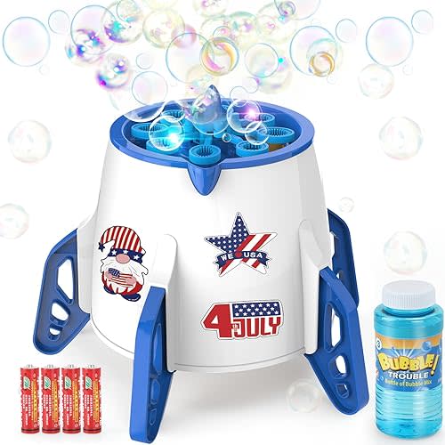 Dolanus Bubble Machine - Automatic Bubble Blower Maker with Bubble Solution, Toys for Toddlers Kids Outdoor Indoor, Gifts for 3 4 5 6 7 8 Year Old Boys Girls