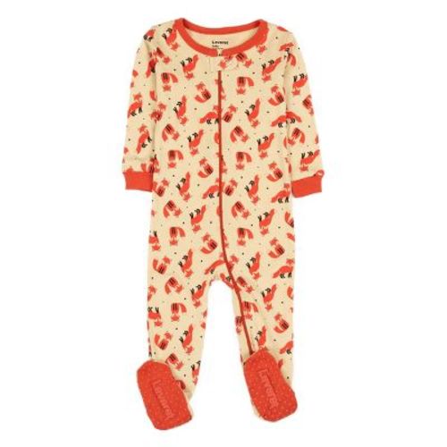Leveret Footed Cotton Pajamas Fox 3-6 Month