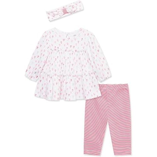 Little Me Baby Girls' 3-Piece Tunic, Pant and Headband Set, 3-24 Months