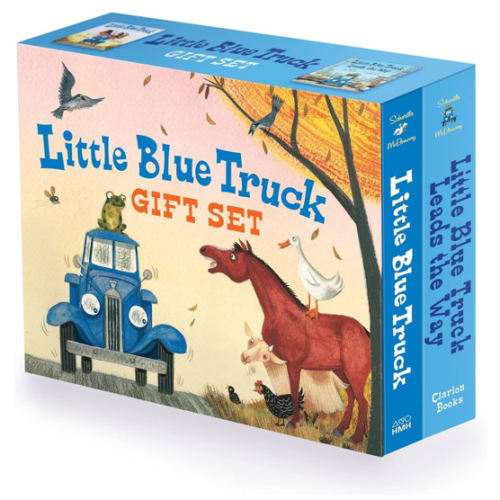 Little Blue Truck 2-Book Gift Set: Little Blue Truck Board Book, Little Blue Truck Leads the Way Board Book