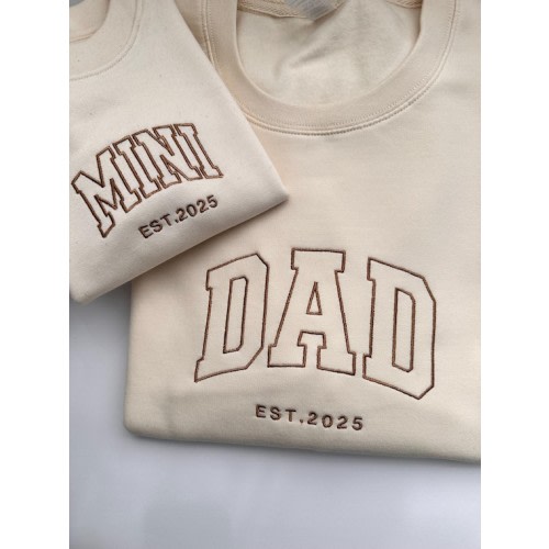 Custom DAD and MINI Sweatshirt, Father's Day Gift and Baby Sweatshirt, Embroidered Dad Son Sweatshirt, Dad and Baby Matching Sweatshirt - Etsy