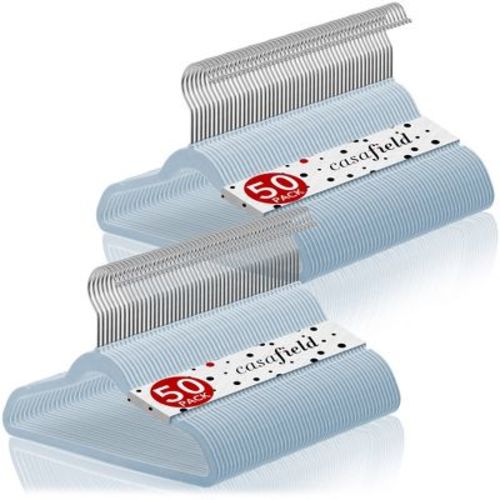 Casafield 14" Velvet Kid's Hangers for Children's Clothes, Set of 100