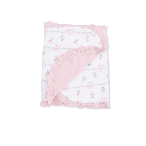 Dainty Buds and Bows - Ruffle Burp Cloth