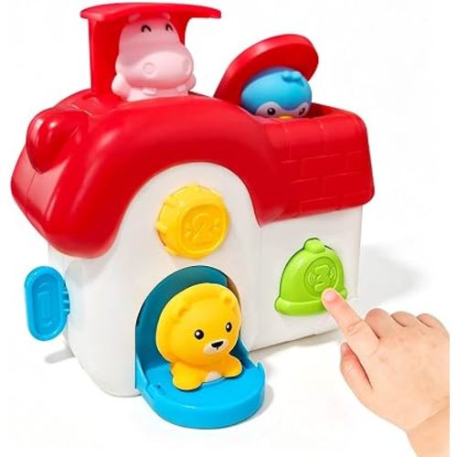 Baby Pop Up Toy, Cause and Effect Toys for 1 Year Old Girl Boy