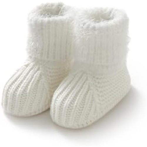 DovFanny Baby Booties Newborn Baby First Shoes Cozy Warm Knit Booties Slippers for Infant Boy Girl