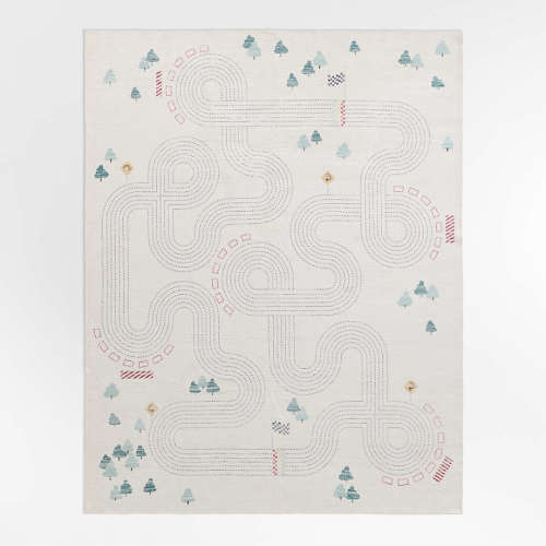 Victory Laps Washable Kids Area Rug 5'x8'