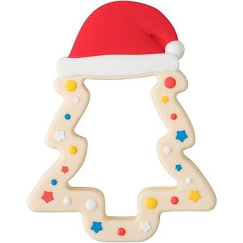 Jimibaby Christmas Teether - Teething Toy for Baby Boys & Girls, Ideal Stocking Stuffer, Comes with Gift Package (Christmas Hat)