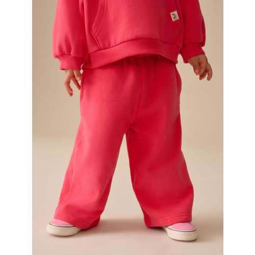 Fuchsia Pink Wide Leg Sweat Joggers