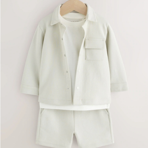 Light Grey Jersey Shirt T-Shirt and Shorts Set (3mths-7yrs) from Next USA