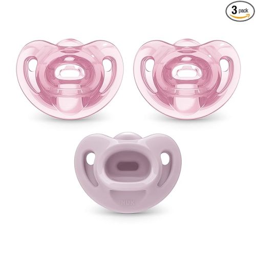 NUK Comfy Orthodontic Pacifiers, 0-6 Months, 3 count (Pack of 1)
