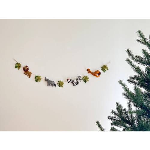 Felt Safari Animal Garland