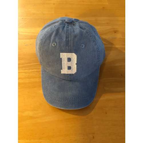 Toddler Single Initial Baseball Cap: Embroidered Kids Sport Font Initial Hat