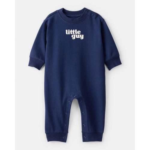 Baby Boy Little Guy' Cotton Long-Sleeve Jumpsuit - Navy | Carter's