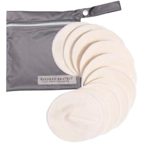 Kindred Bravely Organic Reusable Nursing Pads for Breastfeeding, 10 Pack