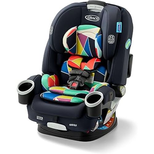 Graco 4Ever DLX 4-in-1 Car Seat, Infant to Toddler Car Seat, with 10 Years of Use, Rear-Facing, Forward-Facing, Highback and Backless Booster Seat, Geo Pop
