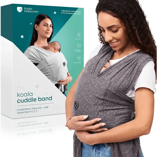 Koala Babycare Baby Carrier Wrap, Easy to Wear As a T-Shirt - Original Baby Carrier Newborn to Toddler - Sling One Size Fits All - Baby Wraps Carrier Up to 22lbs