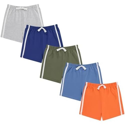 Cudlie 5-Pack Boys Baby & Toddler Shorts - Soft, Durable Play Shorts for Boys, Sizes 12 Months to 4T