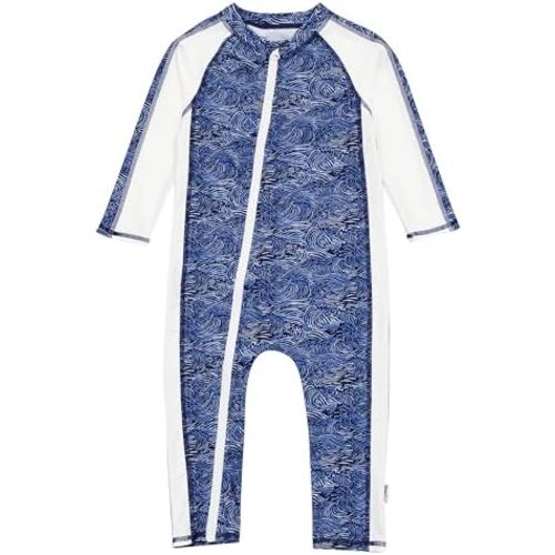 SwimZip Boys' Long-Sleeve UPF 50+ Swimsuit for Baby, Toddler, & Little Boys