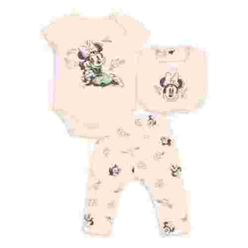 Disney Newborn Baby Girls Layette Set, 3pcs Bib Set, Sizes 0/3 Months - 3/6 Months - 6/9 Months