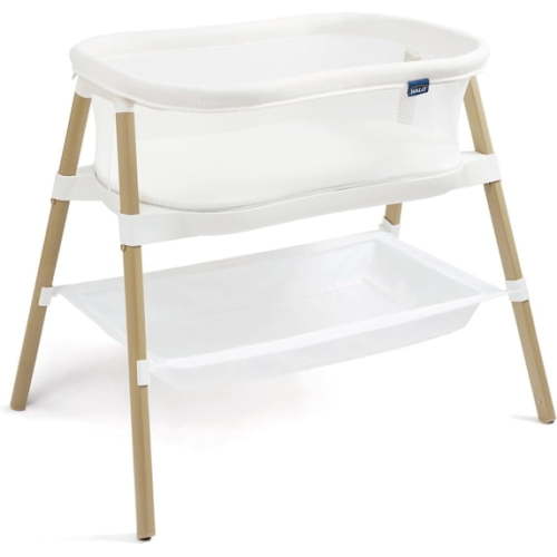 HALO BassiNest Essential Sleeper – Portable Baby Bassinet with Breathable Mesh Sides, Storage Shelf & Easy Assembly – Lightweight, Space-Saving Bedside Crib for Newborns
