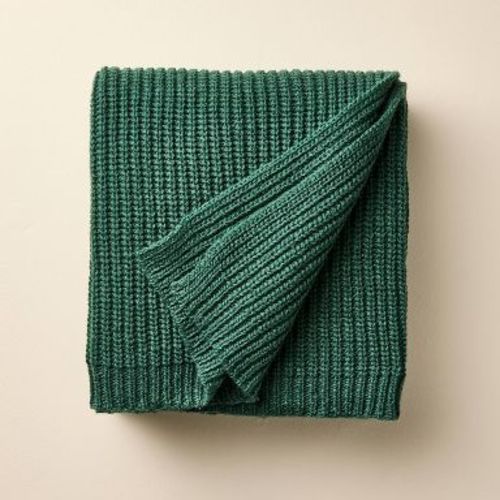 50"x60" Knit Value Throw Blanket Green - Hearth & Hand™ with Magnolia