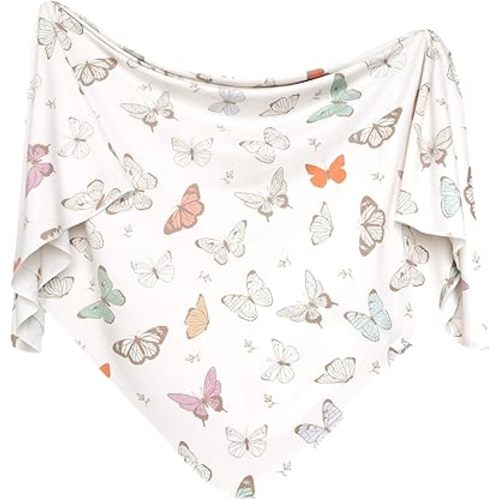 Copper Pearl Large Premium Knit Baby Swaddle Receiving Blanket Luna