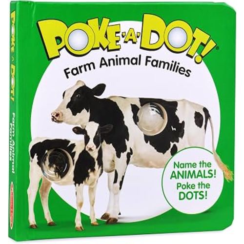 Melissa & Doug Poke-a-Dot Farm Animals, Interactive Popping Board Book