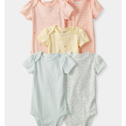 Baby Girl 5-Pack Fruit Multipack Bodysuits - Orange/Green/Yellow | Carter's
